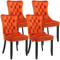 Wayfair orange deals dining chairs